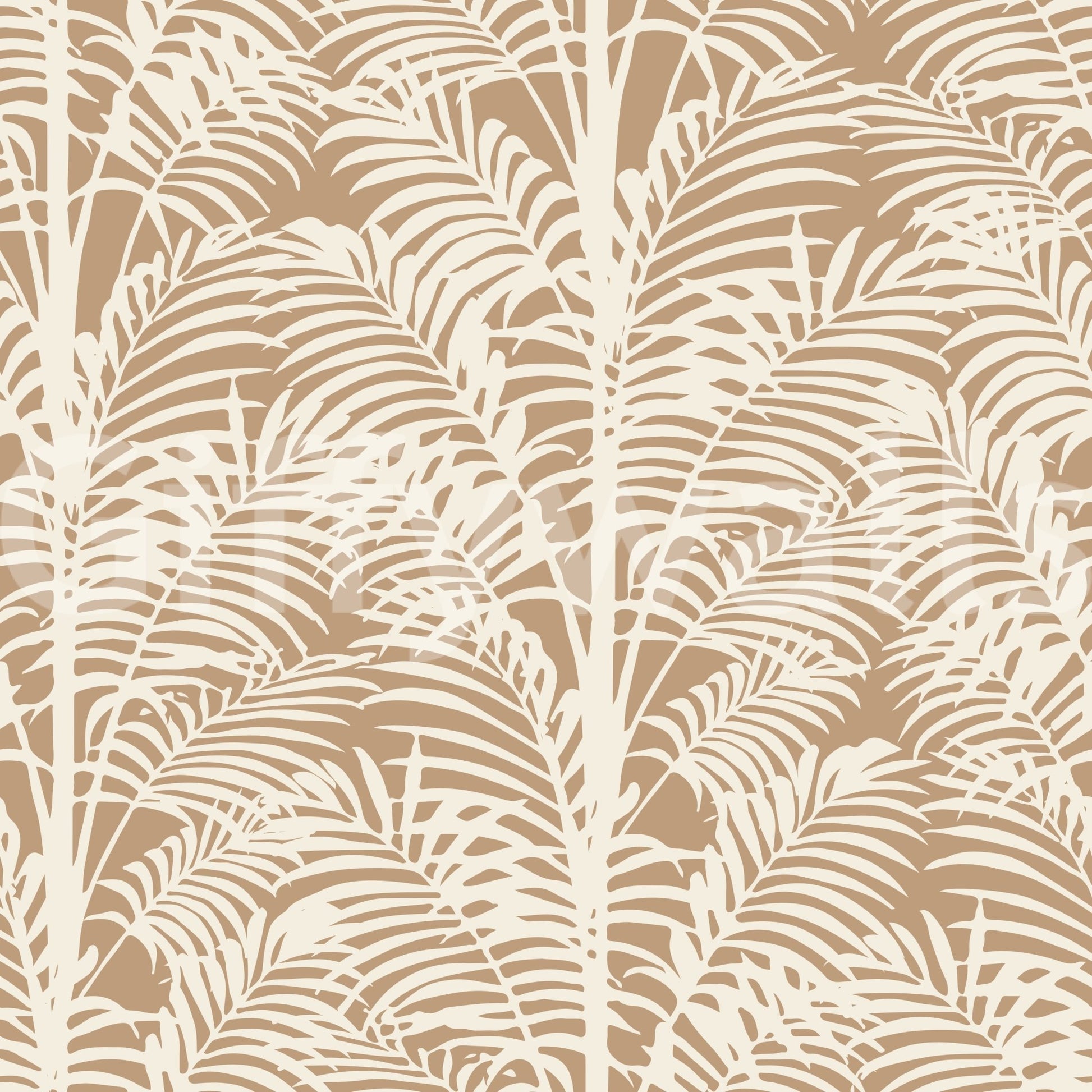 A seamless pattern of tropical plants on a wall

