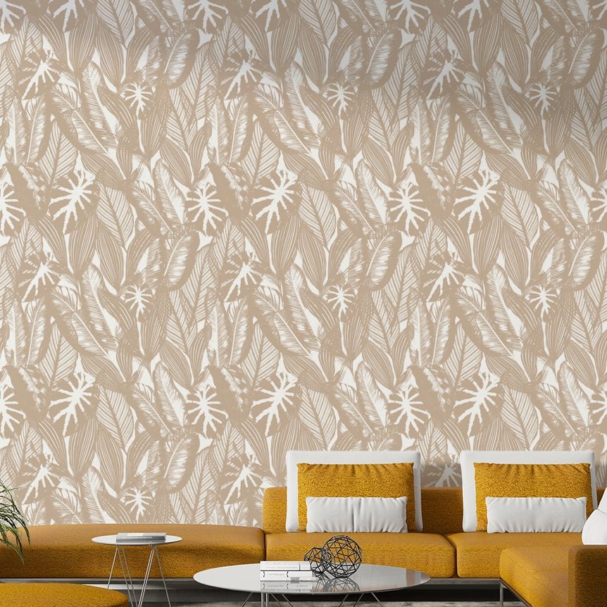 An interior with a soft and peaceful accent wall

