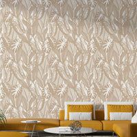 An interior with a soft and peaceful accent wall

