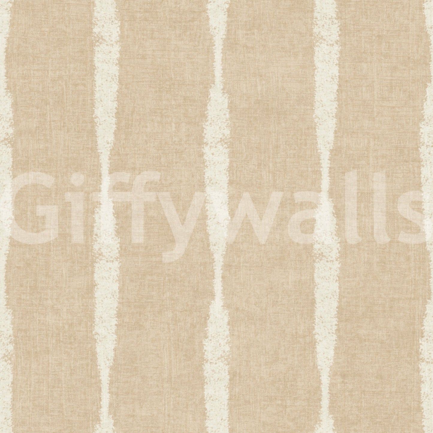 Brushed imperfections give Creamy White Distressed Stripe Beige wallpaper a worn look.GD9611