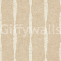 Brushed imperfections give Creamy White Distressed Stripe Beige wallpaper a worn look.GD9611