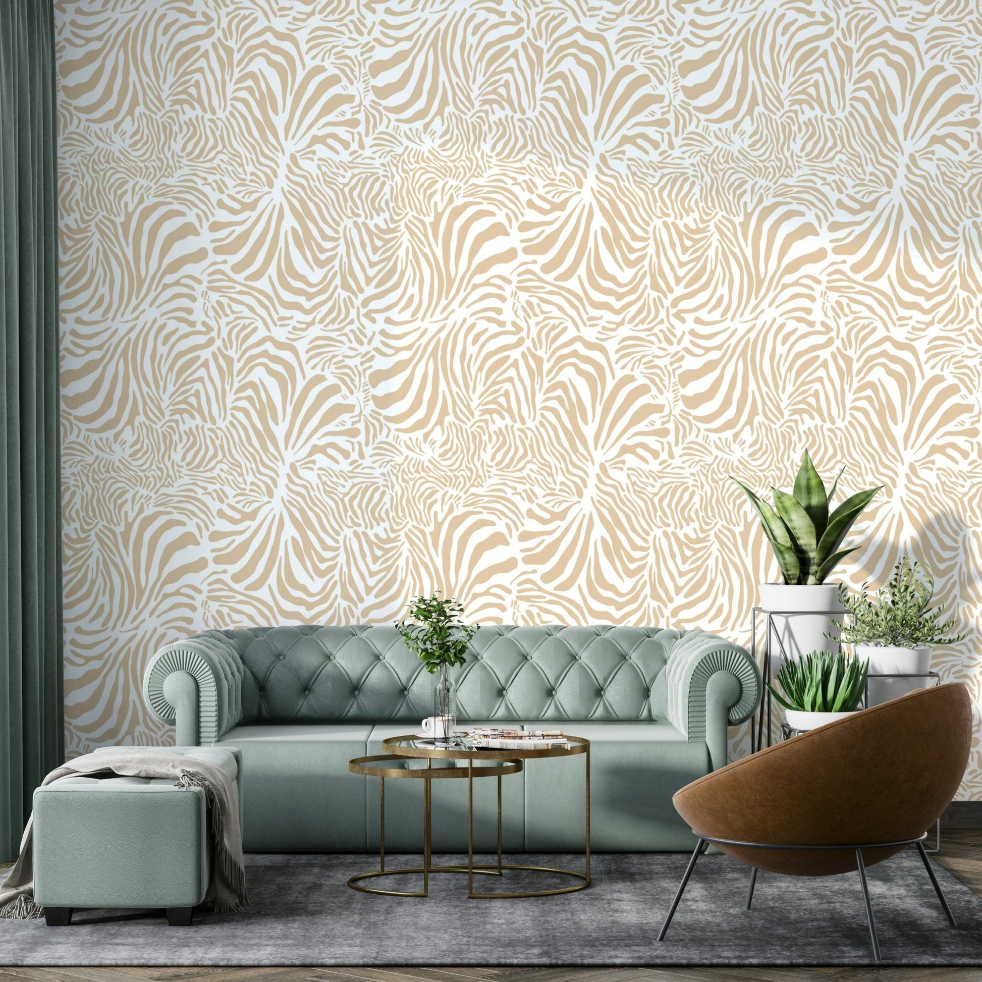 Sophisticated animal pattern wall decor.
