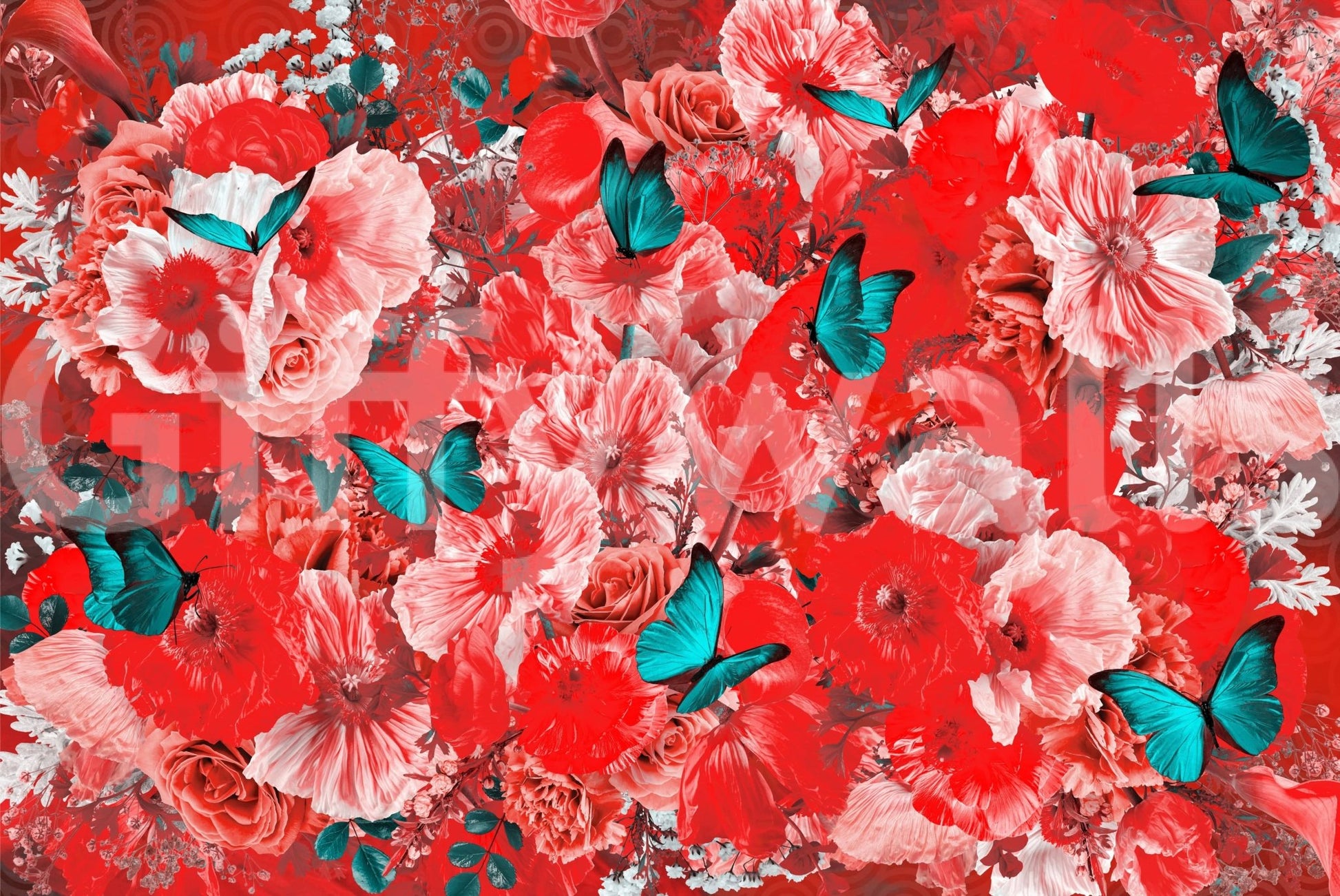 A high-quality serene flower wall mural for walls.