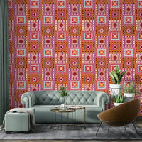 Vivid crimson orange abstract wallpaper
 GD604
