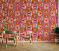 Dynamic crimson and orange wallpaper art GD604

