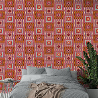 Red and orange vibrant wall pattern
 GD604
