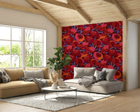 Crimson poppies wall art for a striking home makeover, GD1871