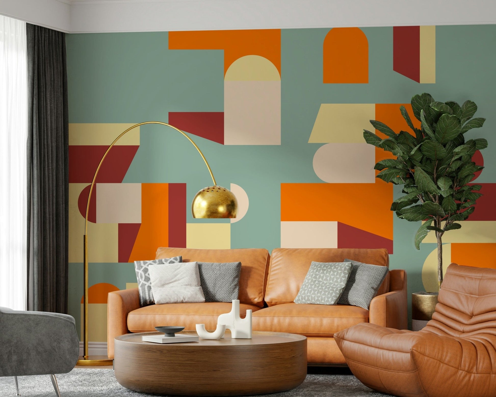 Modern entry with the Crisp Air and Warmth geometric pattern.
