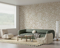 A beautiful abstract crisscross wallpaper mural for a modern home.
