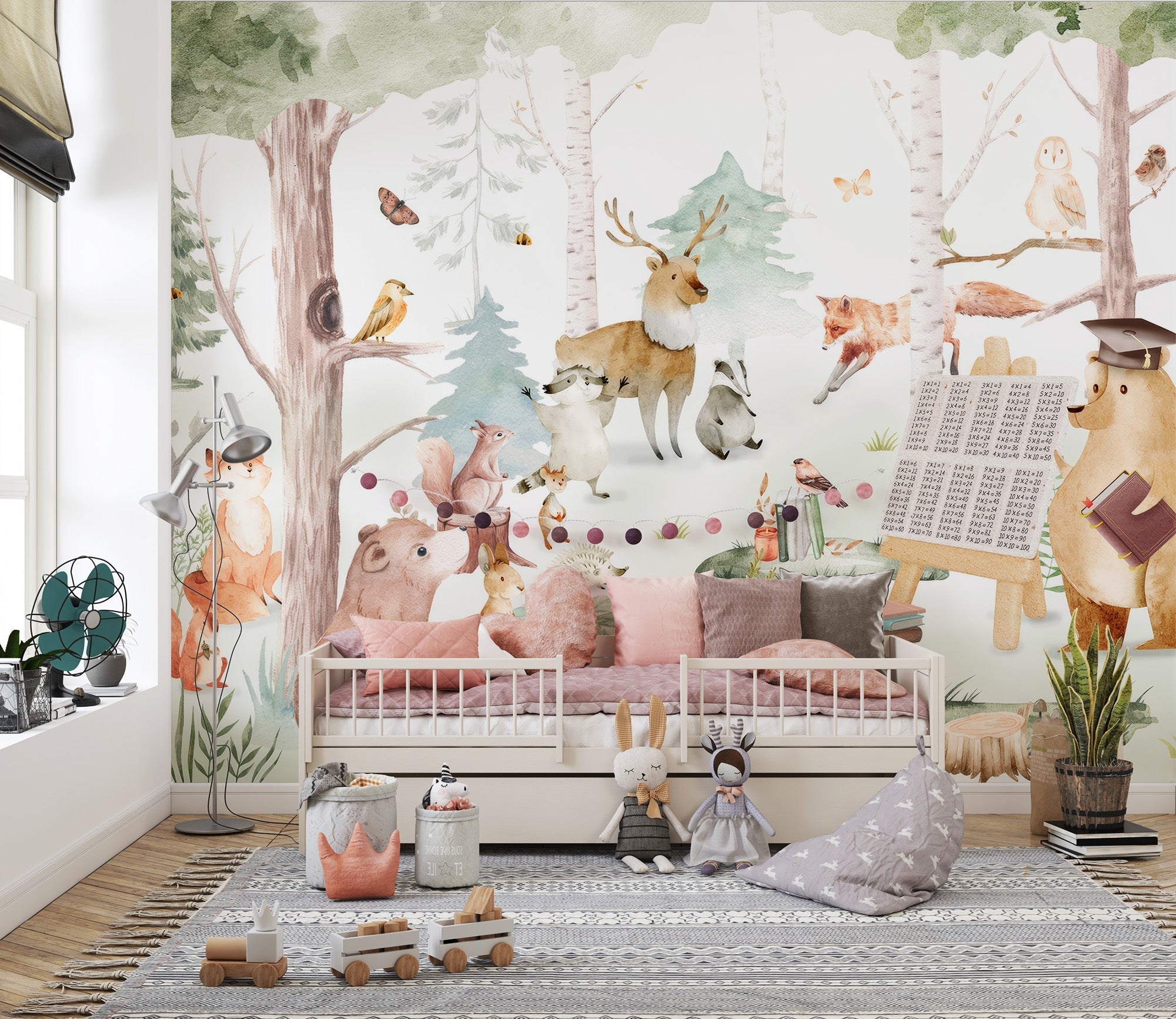 Critter Classroom Wallpaper Mural C286