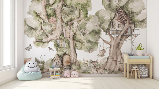 Critter Cottage wallpaper sparks creativity in kids C359