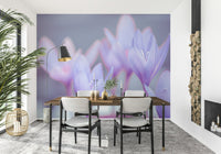 Blush Crocus wall accent nature-inspired flower pattern., GD7115