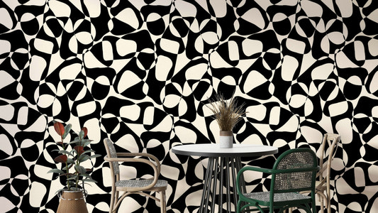 Detailed view of the abstract, artistic shapes

