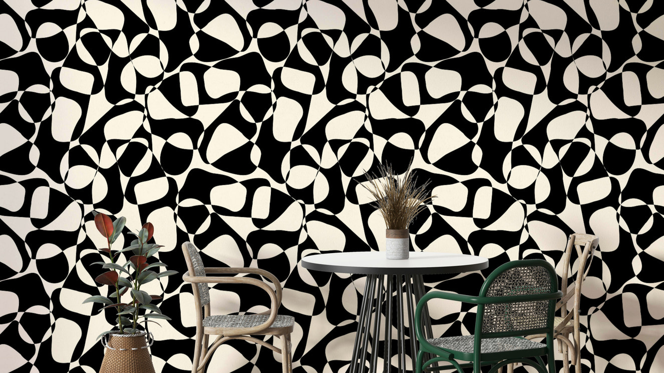 Detailed view of the abstract, artistic shapes

