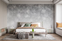Frosted snowflake wallpaper for wintry elegance
