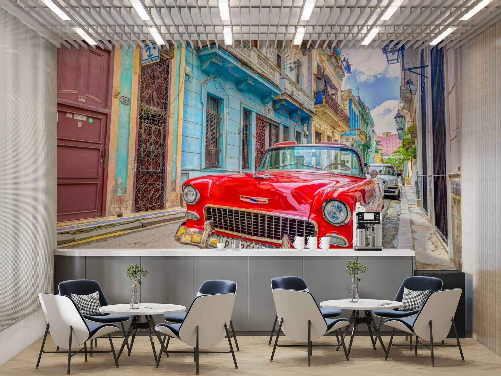 Relaxing beachside view with Cuban cruise wallpaper.

