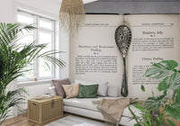 Culinary Antiques peel and stick wallpaper showcasing raspberry jelly.