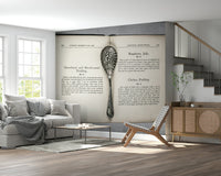 Culinary Antiques peel and stick wallpaper for bistro aesthetics.