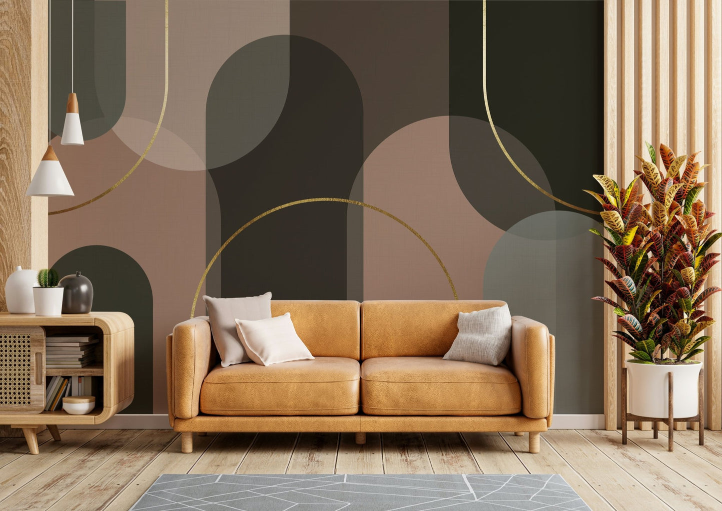 A modern office with a unique and calm design

