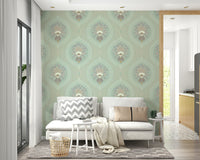 Living room accent with subtle floral pattern

