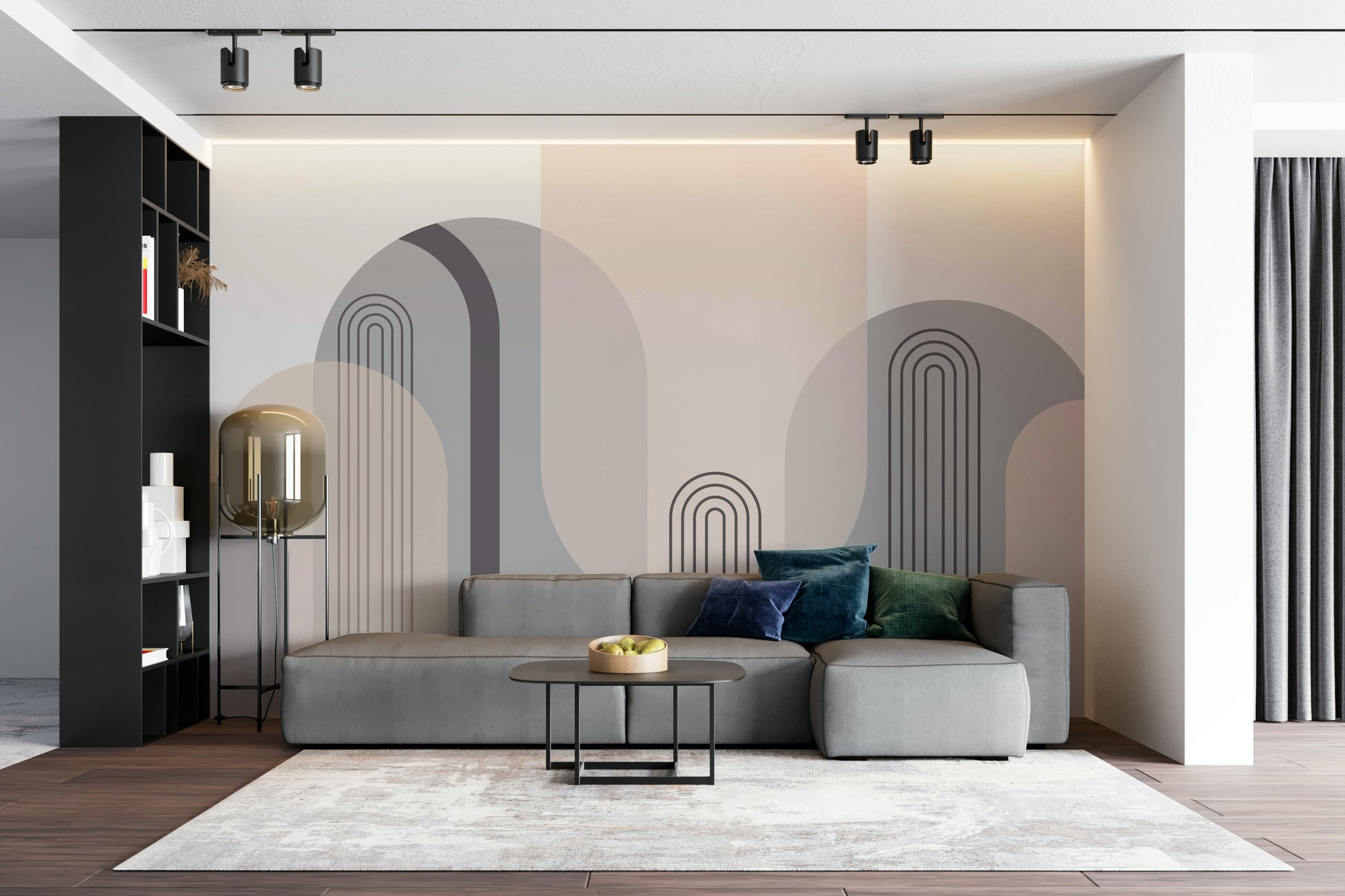 The image shows a repeating pattern of soft, curving lines.

