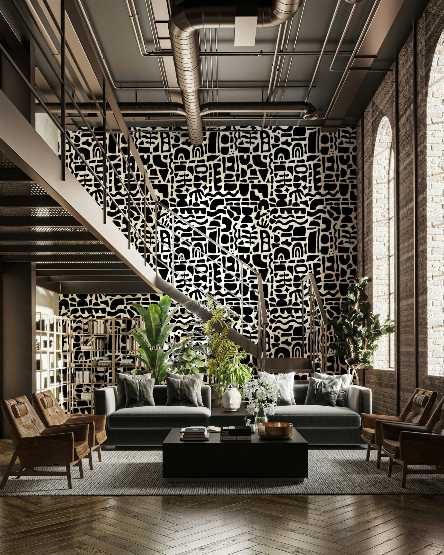 High-quality image of the Cut-out Shapes wallpaper

