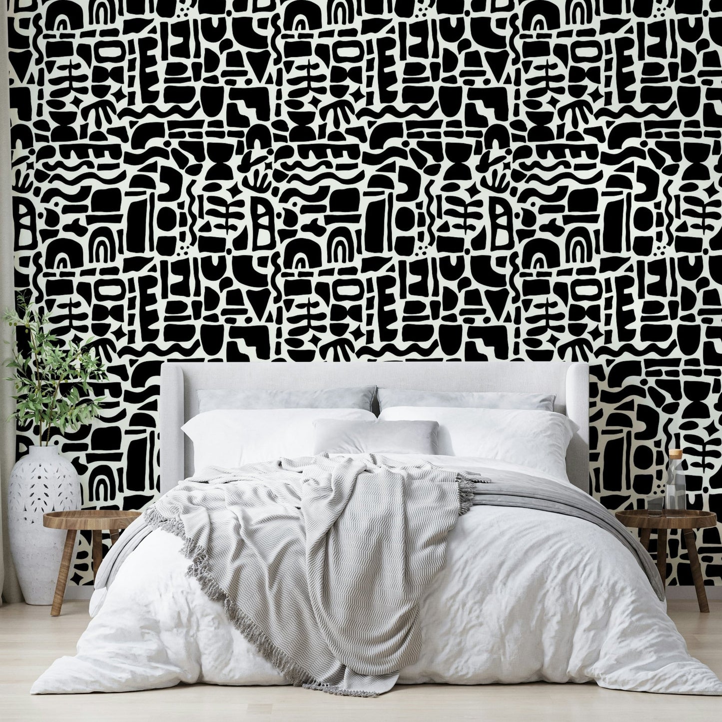 Close-up of the abstract geometric pattern

