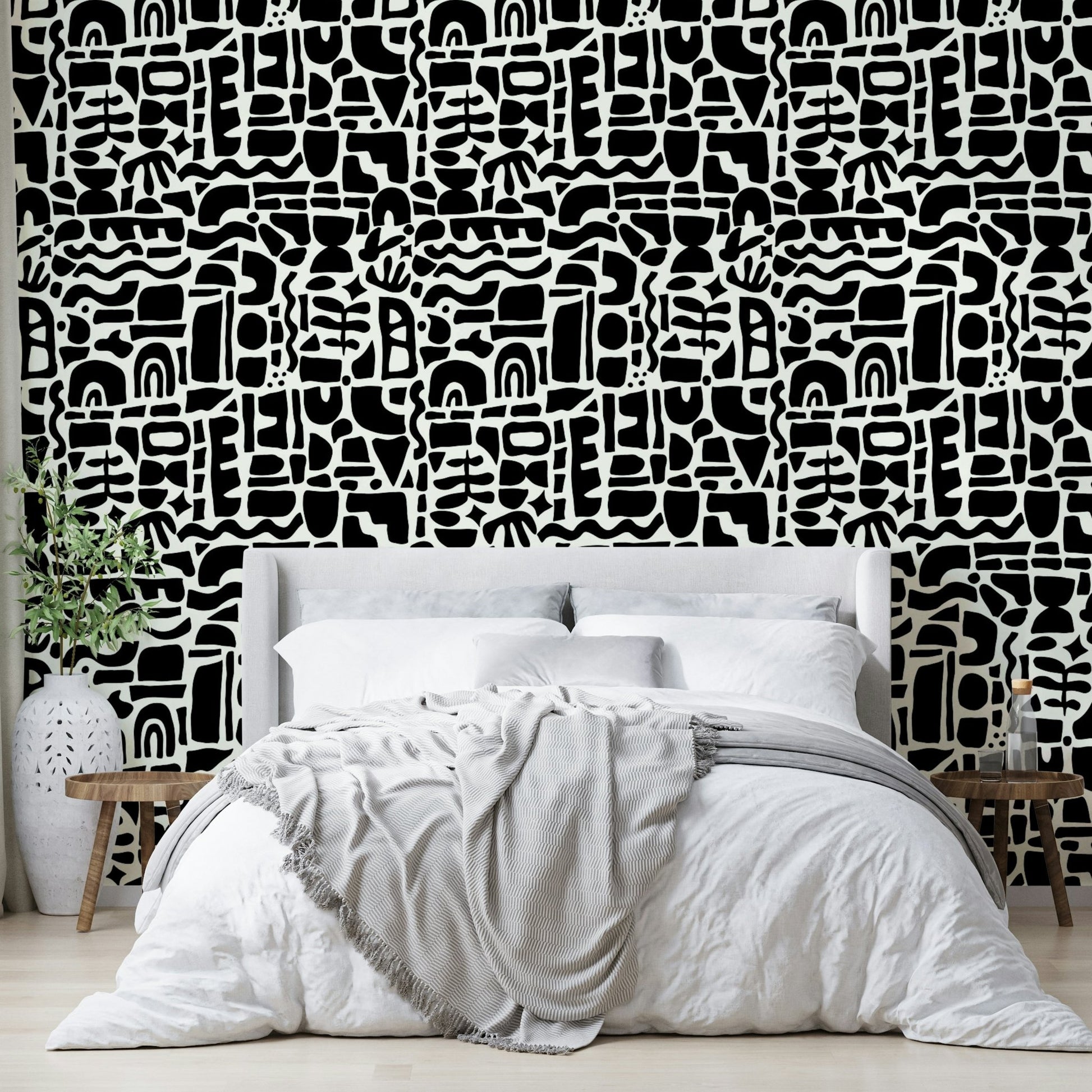 Close-up of the abstract geometric pattern

