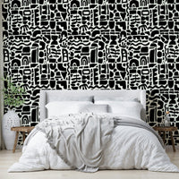 Close-up of the abstract geometric pattern

