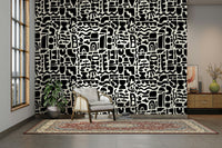 A seamless pattern of irregular shapes on a wall

