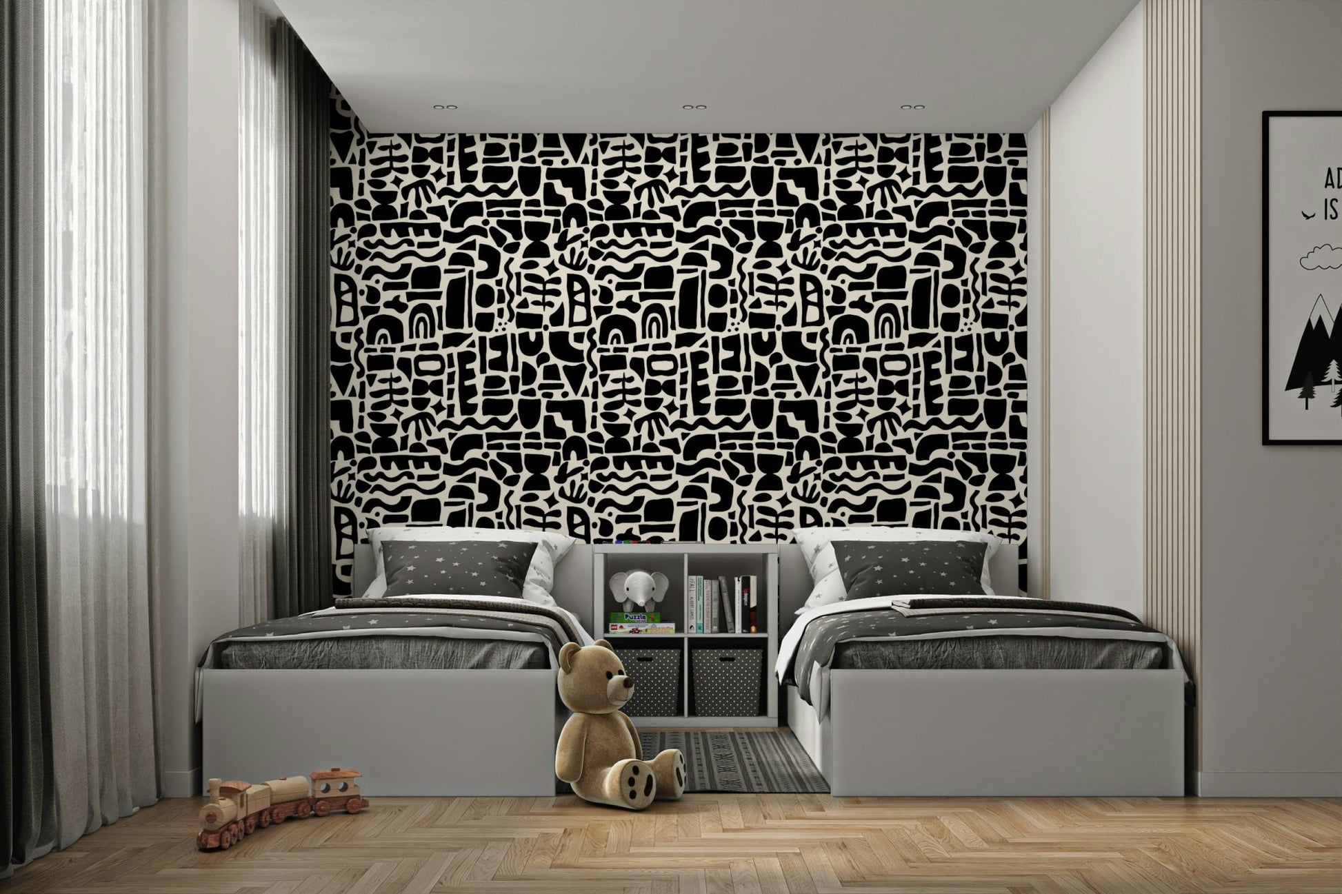 Modern wallpaper for a living room

