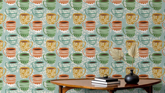 Coffee-themed murals for cozy spaces

