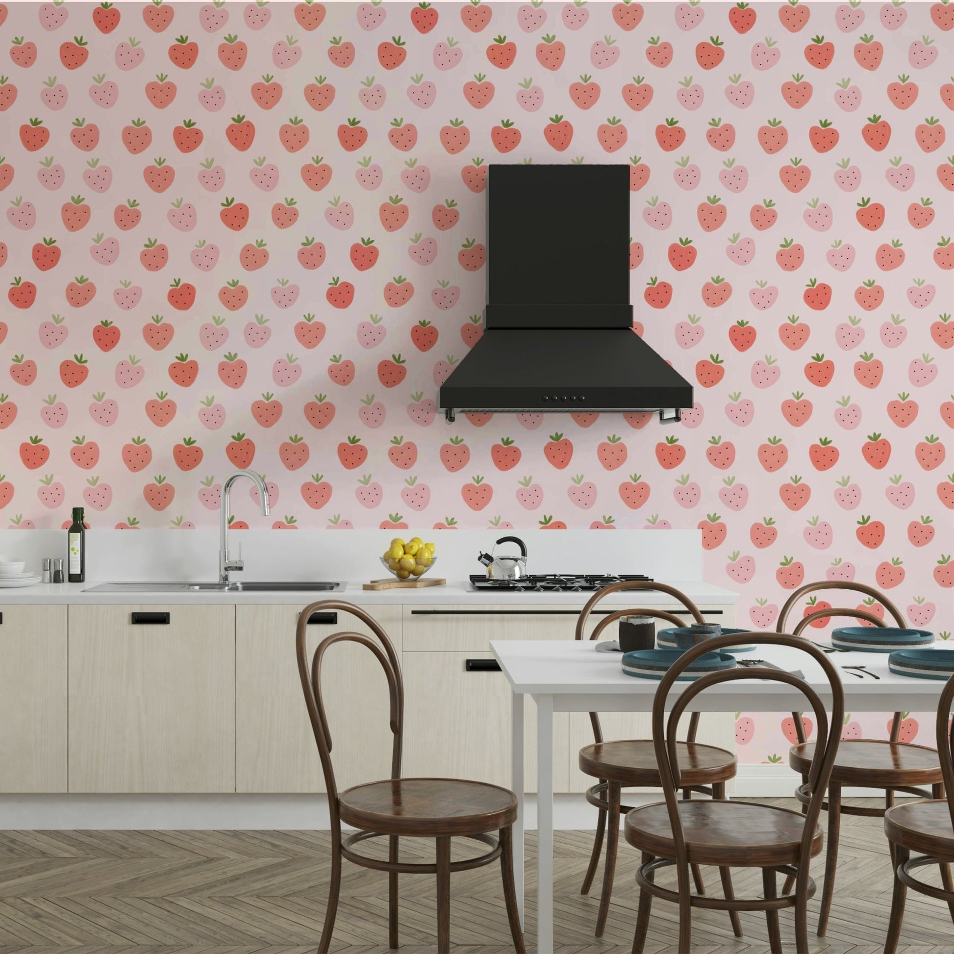 Cute fruit wallpaper for kitchen or kids’ room

