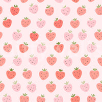 Cheerful fruit design wallpaper with red and pink berries
