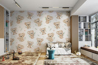 Modern koala print wallpaper for nursery GD064

