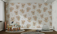 Artistic koala family mural wallpaper GD064

