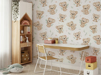 Soft pastel koala wallpaper for children GD064

