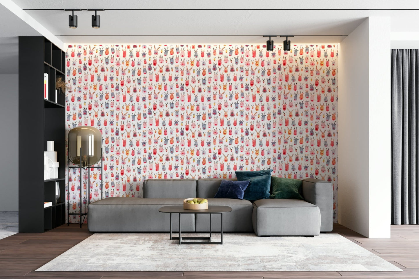 Cheerful festive wall mural


