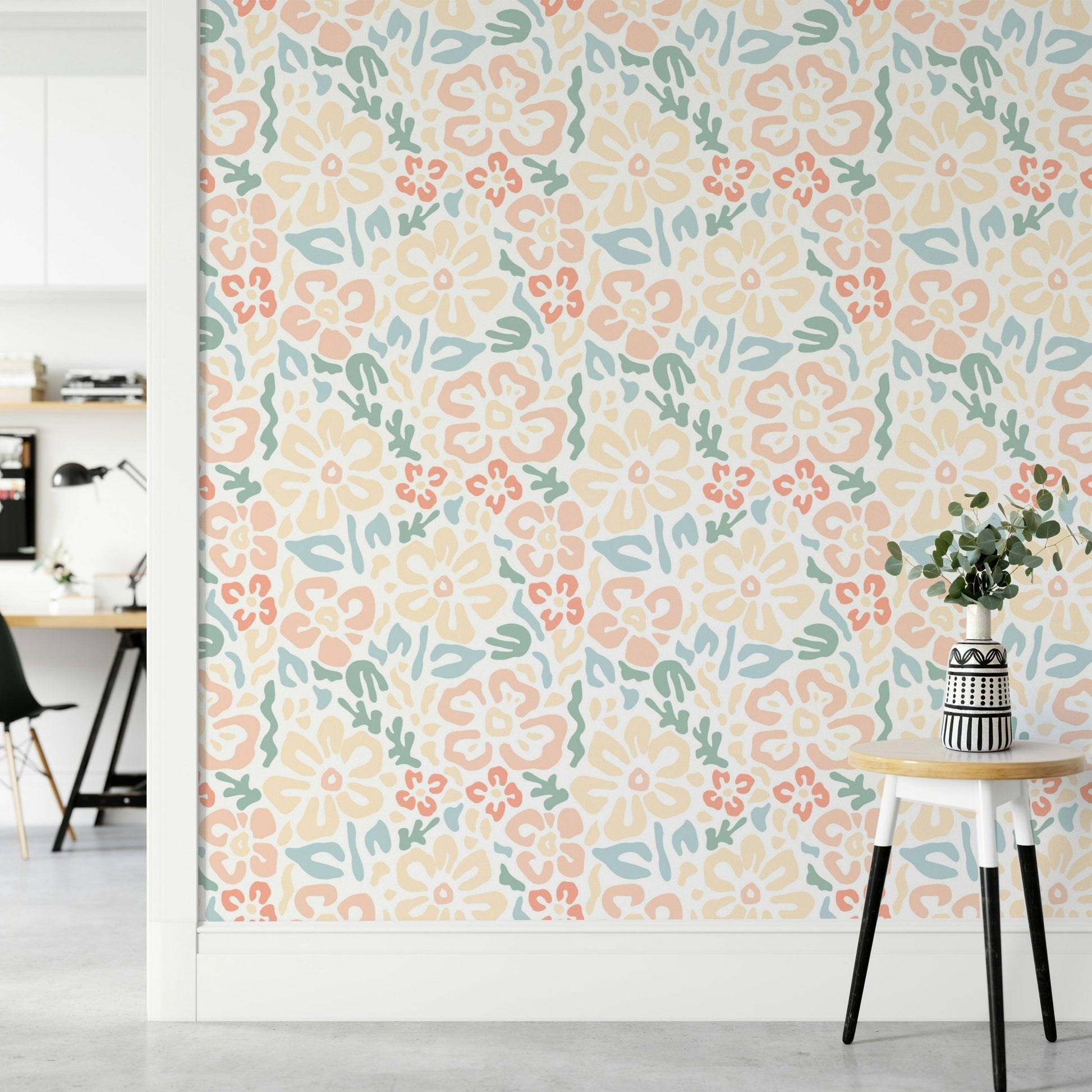 Wallpaper for walls with a playful, artistic feel

