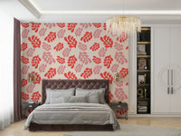 The wallpaper is well-lit, showing off the layered effect.


