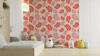 A sample swatch of the Cutout Leaves wallpaper.

