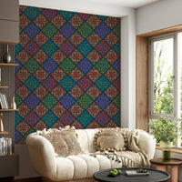  Bright Jewel Tones on Dark Teal  Wallpaper ⁠GD3940
