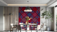 A colorful dahlia pattern wall covering., GD4557