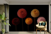 Dahlia Diversity Wall Mural