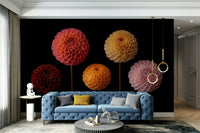 Dahlia Diversity Wall Mural