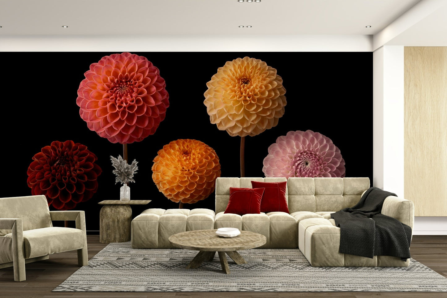 Dahlia Diversity Wall Mural