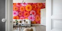 Dahlia Dream wall mural with soft florals

