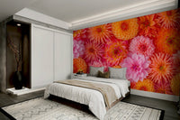 Elegant dahlia petals mural for walls

