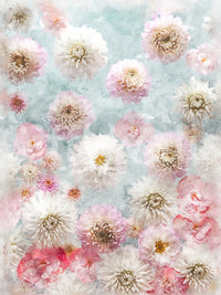 Nature inspired wall mural with dahlias for a peaceful home wallpaper.