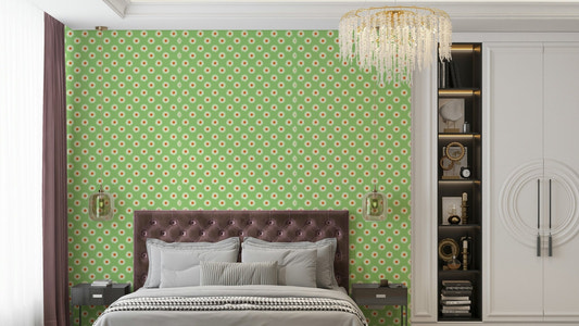A wallpaper featuring a peaceful, artistic floral pattern.

